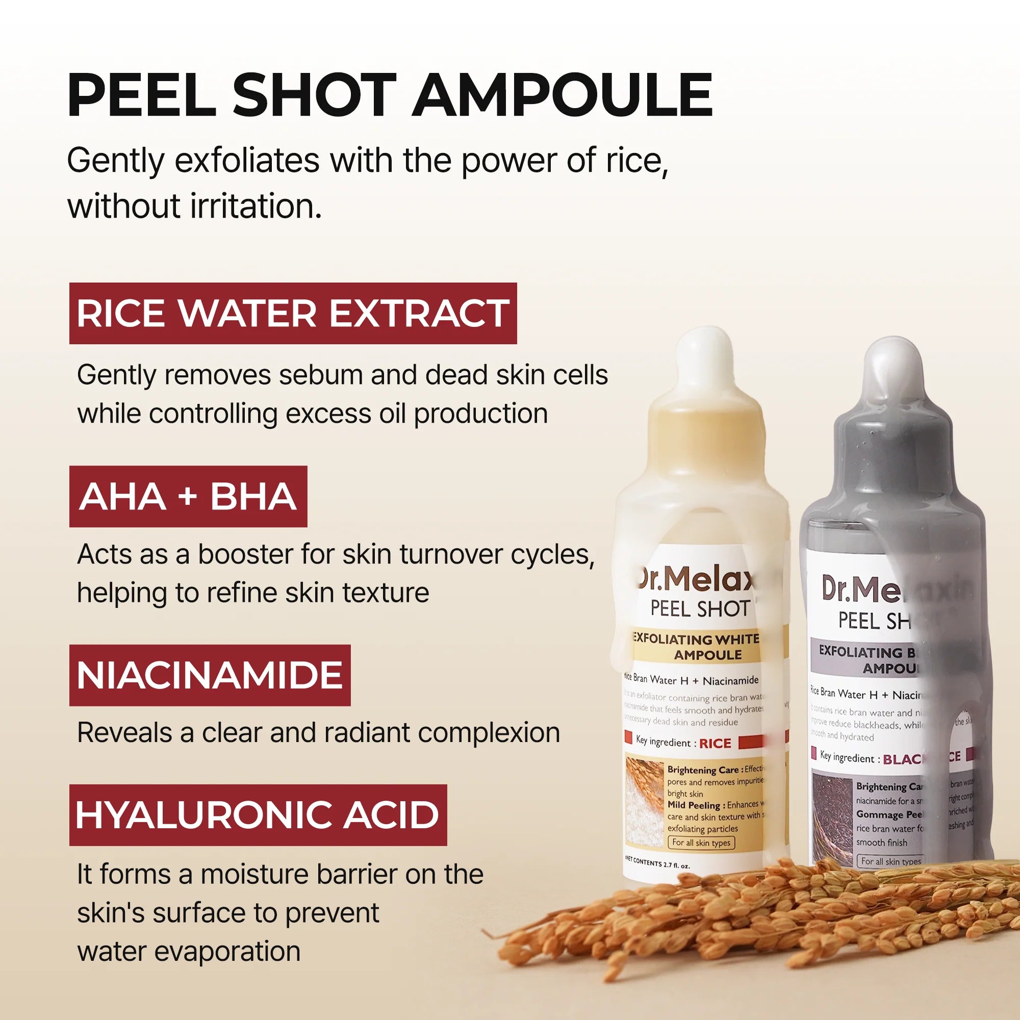 Línea de arroz Peel Shot Glow
