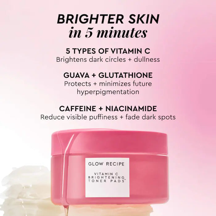 Glow Recipe Vitamin C Brightening Korean Toner Pads
