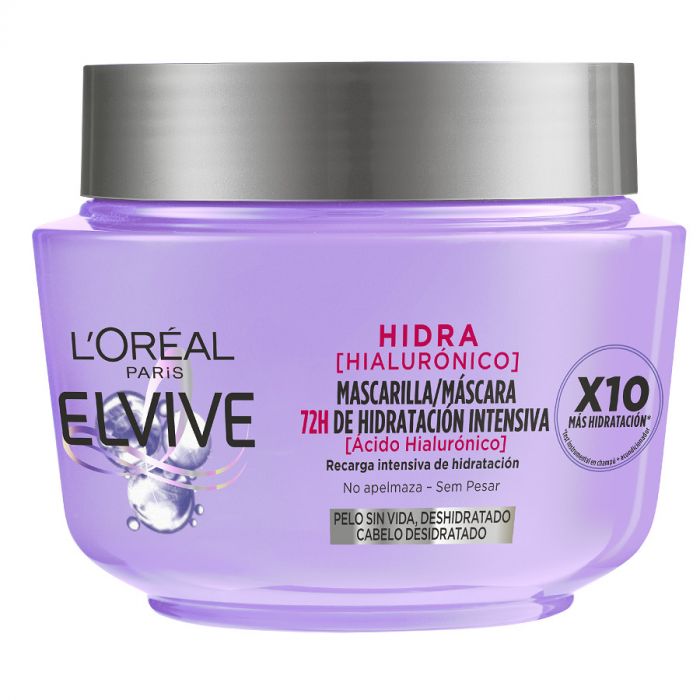 L'Oréal París Elvive Hidra Hialurónico Mascarilla 72h Hidratación Intensiva Mascarillas para el pelo