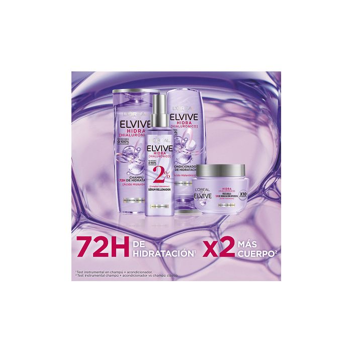L'Oréal París Elvive Hidra Hialurónico Mascarilla 72h Hidratación Intensiva Mascarillas para el pelo