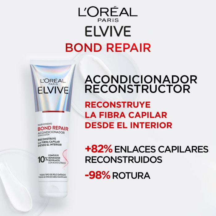 L'Oréal París ELVIVE Bond Repair Acondicionador Reconstructor Rutina de Reconstrucción Profunda Acondicionadores