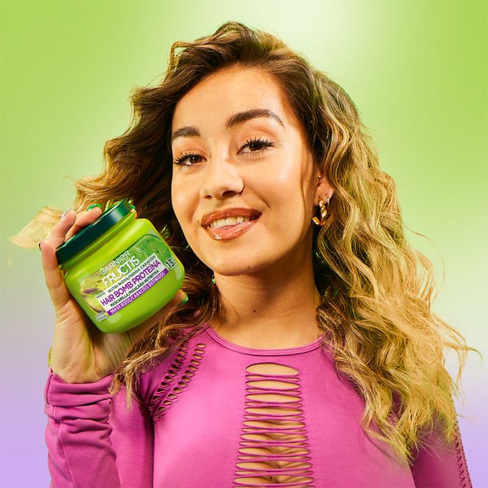Garnier Fructis Mascarilla Capilar Nutri Rizos Hair Bomb Proteína Productos para pelo rizado