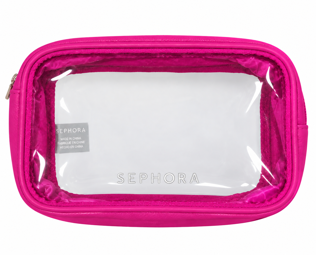 Sephora Pink Transparent Makeup Bag