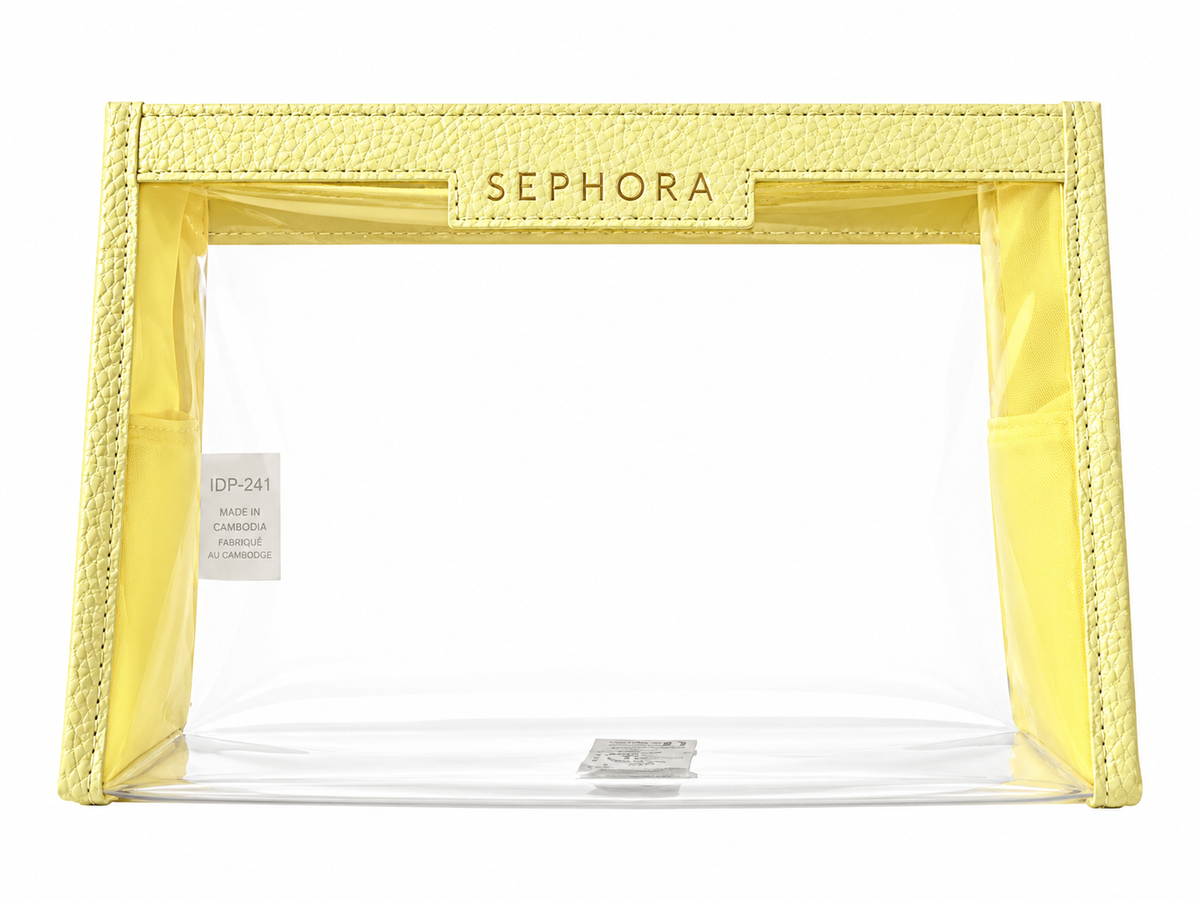 Sephora Yellow Clear Cosmetic Bag