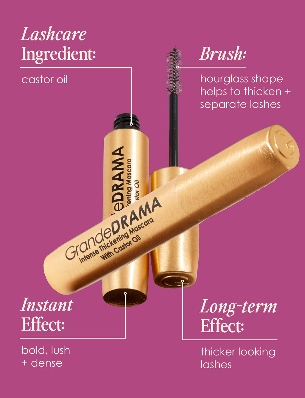 Grande Cosmetics GrandeDRAMA Intense Thickening Mascara - Black 9g - image 6
