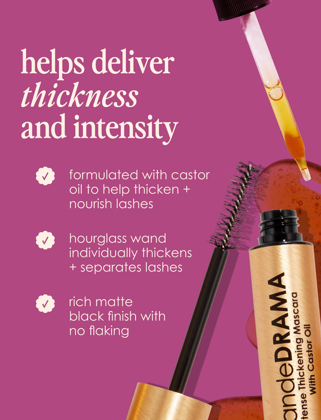 Grande Cosmetics GrandeDRAMA Intense Thickening Mascara - Black 9g - image 3