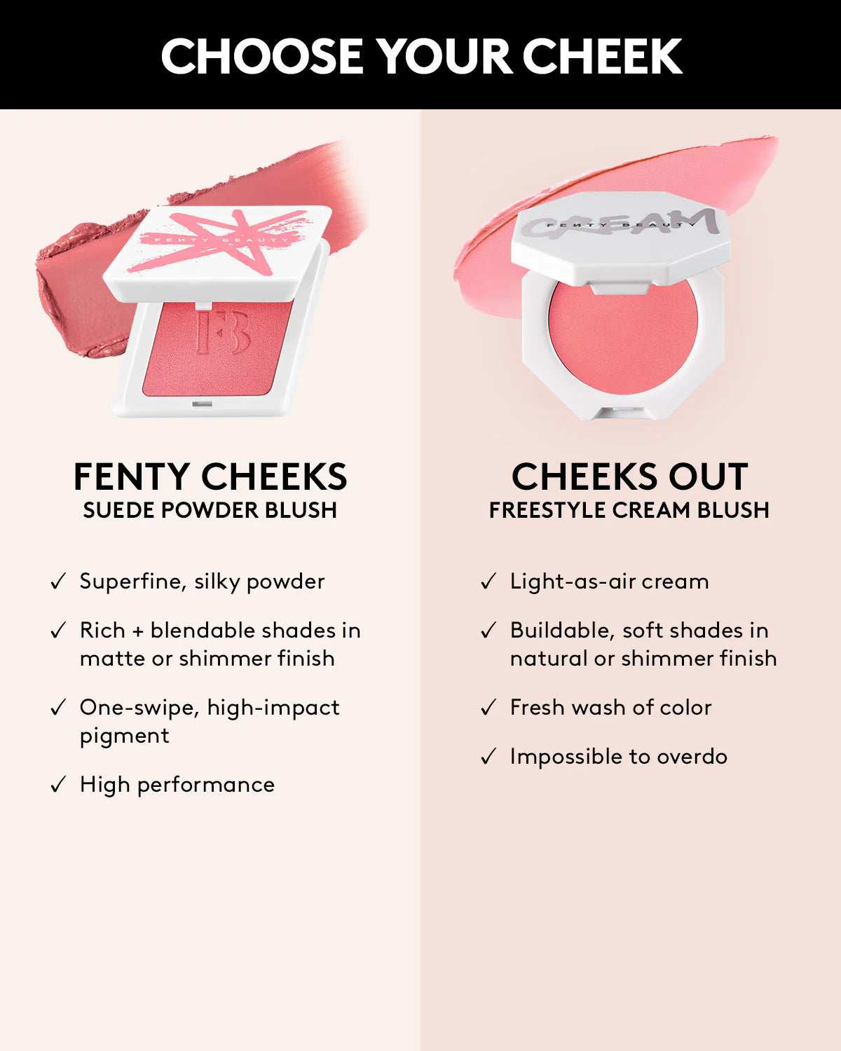 Rubor en polvo Suede de Fenty Cheeks
