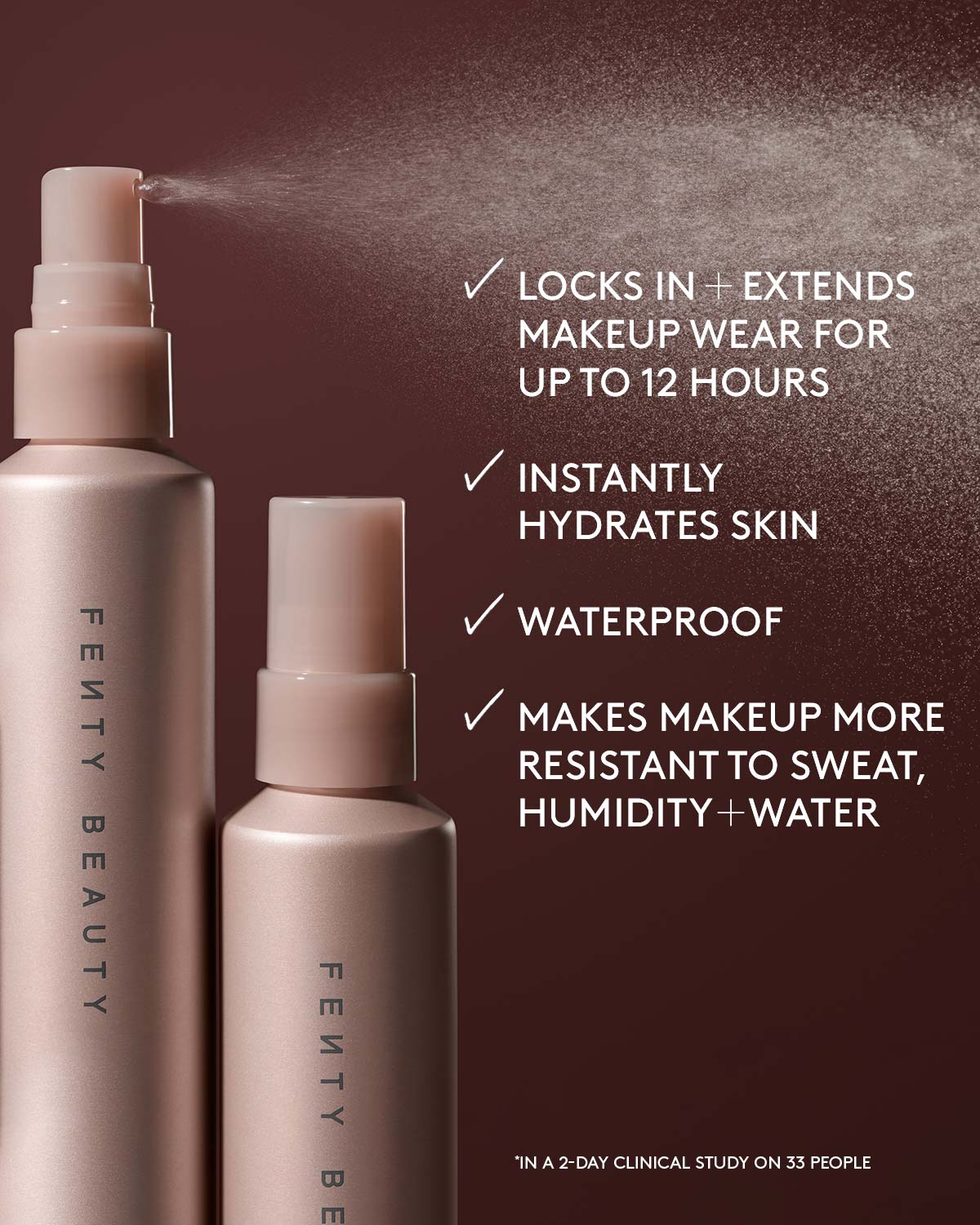 Spray fijador que extiende el maquillaje.