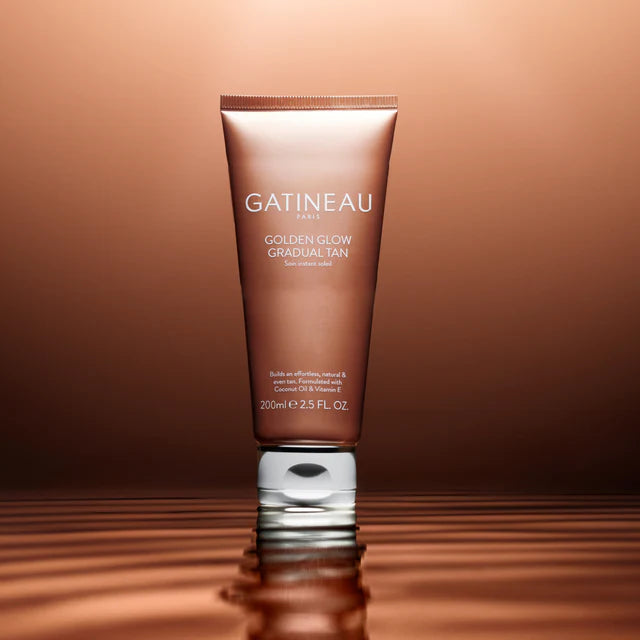 Bronceado gradual con brillo dorado