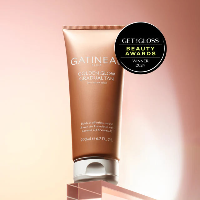 Bronceado gradual con brillo dorado