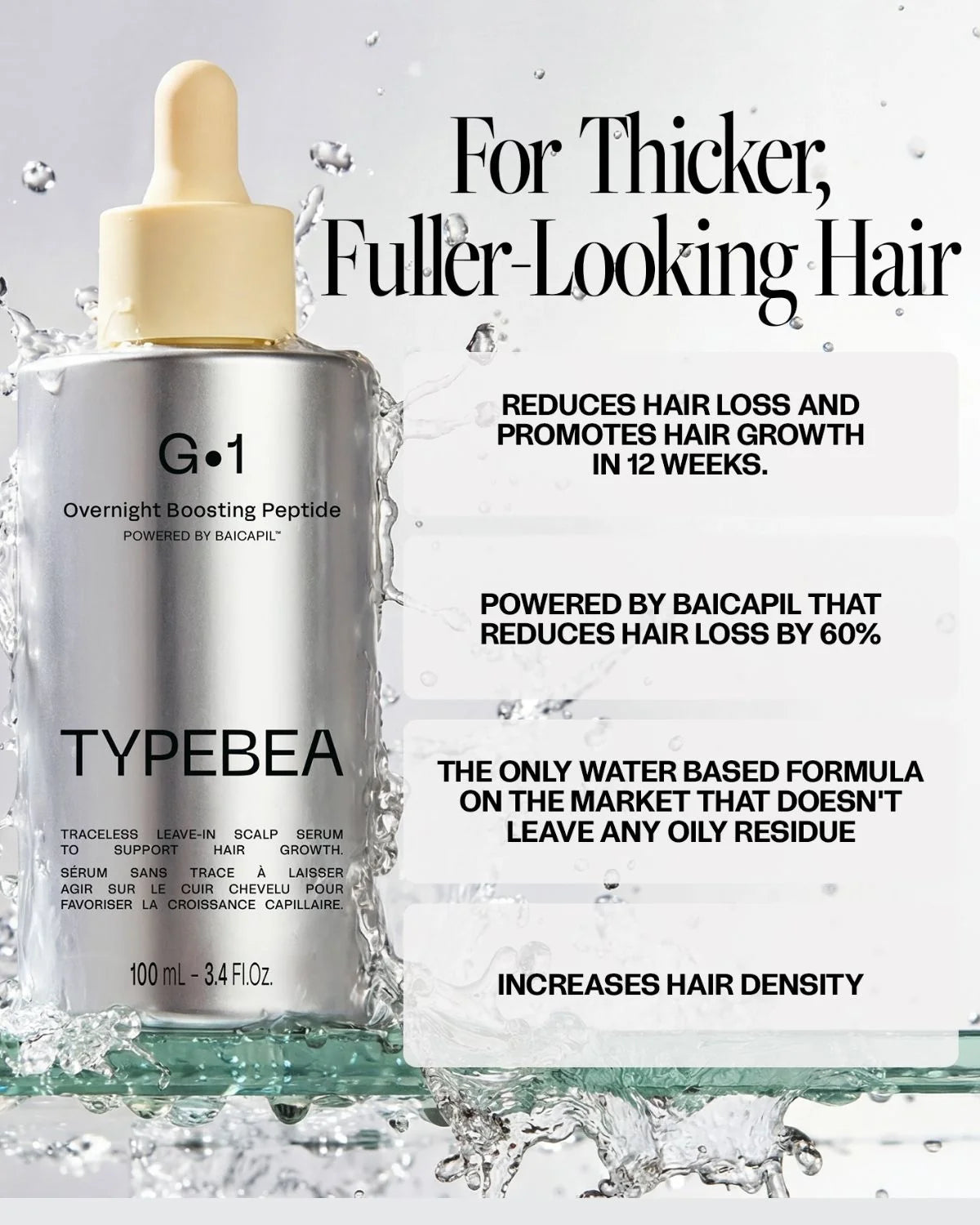 TYPEBEA G•1 Overnight Boosting Peptide Hair Growth Serum
