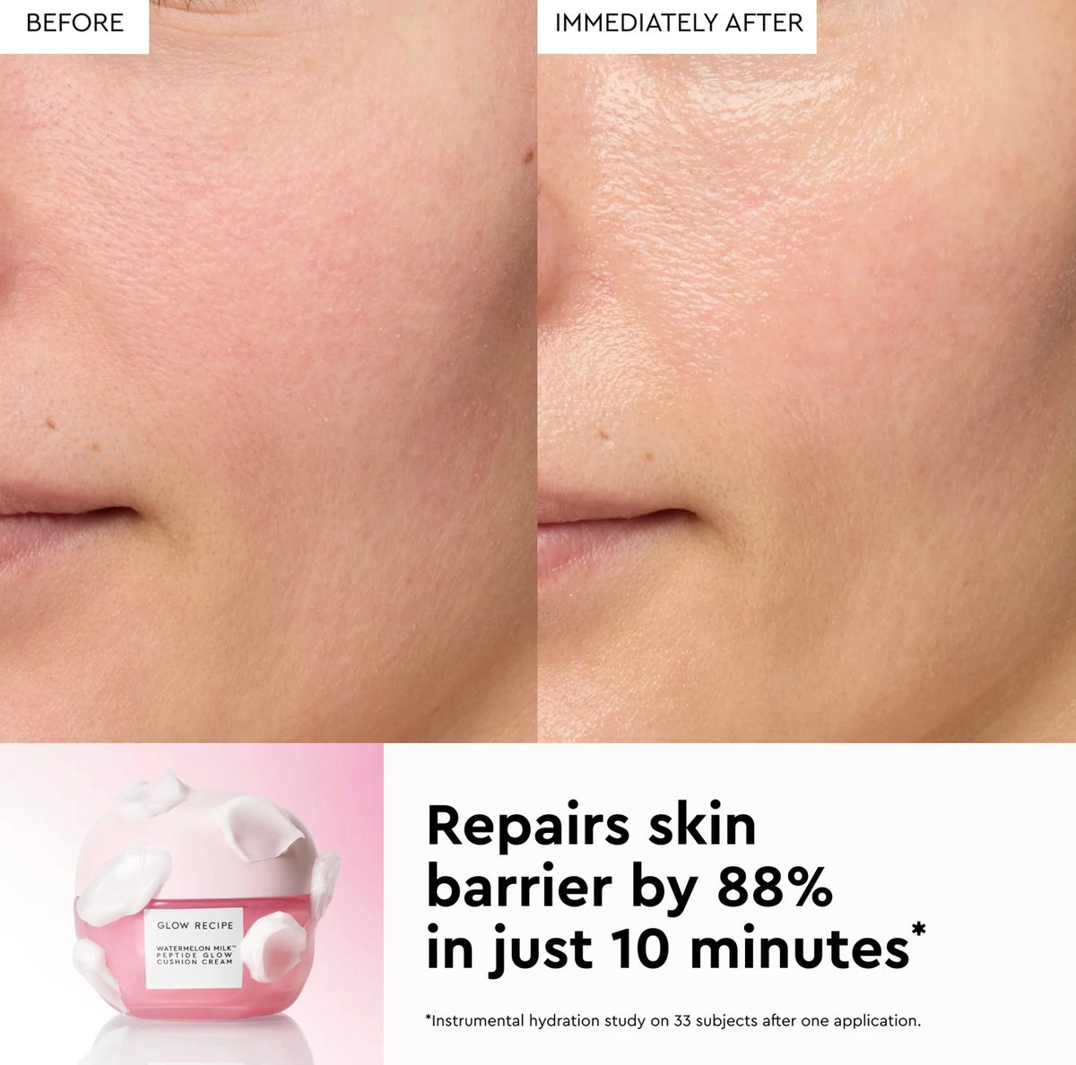 Glow Recipe Watermelon Milk Peptide Cushion Cream Refillable Moisturizer 50ml