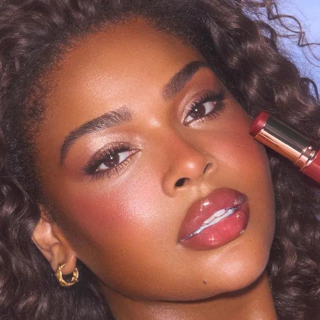 Charlotte Tilbury Mini Unreal Lip + Cheek Glow Blush Stick with Hyaluronic Acid