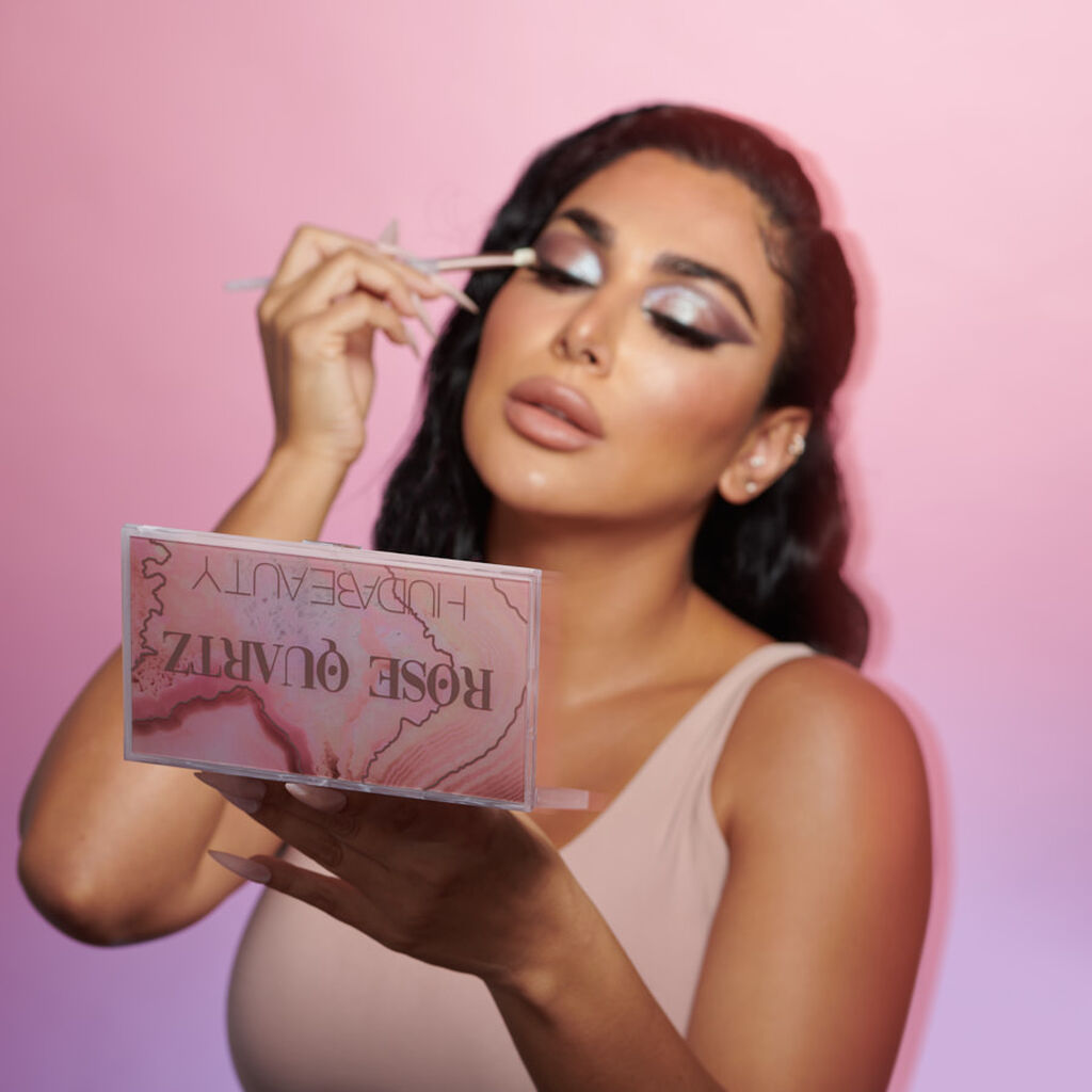 Paleta de sombras de ojos de cuarzo rosa