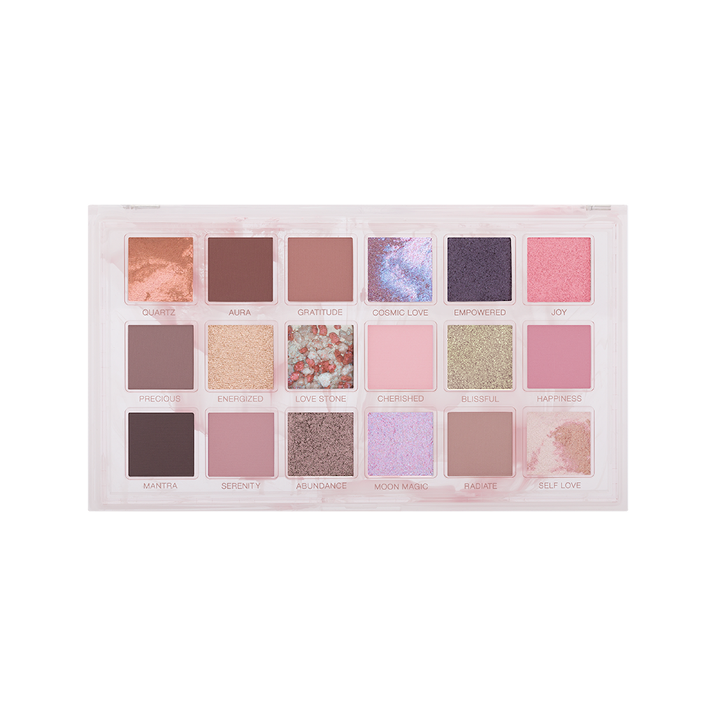 Paleta de sombras de ojos de cuarzo rosa