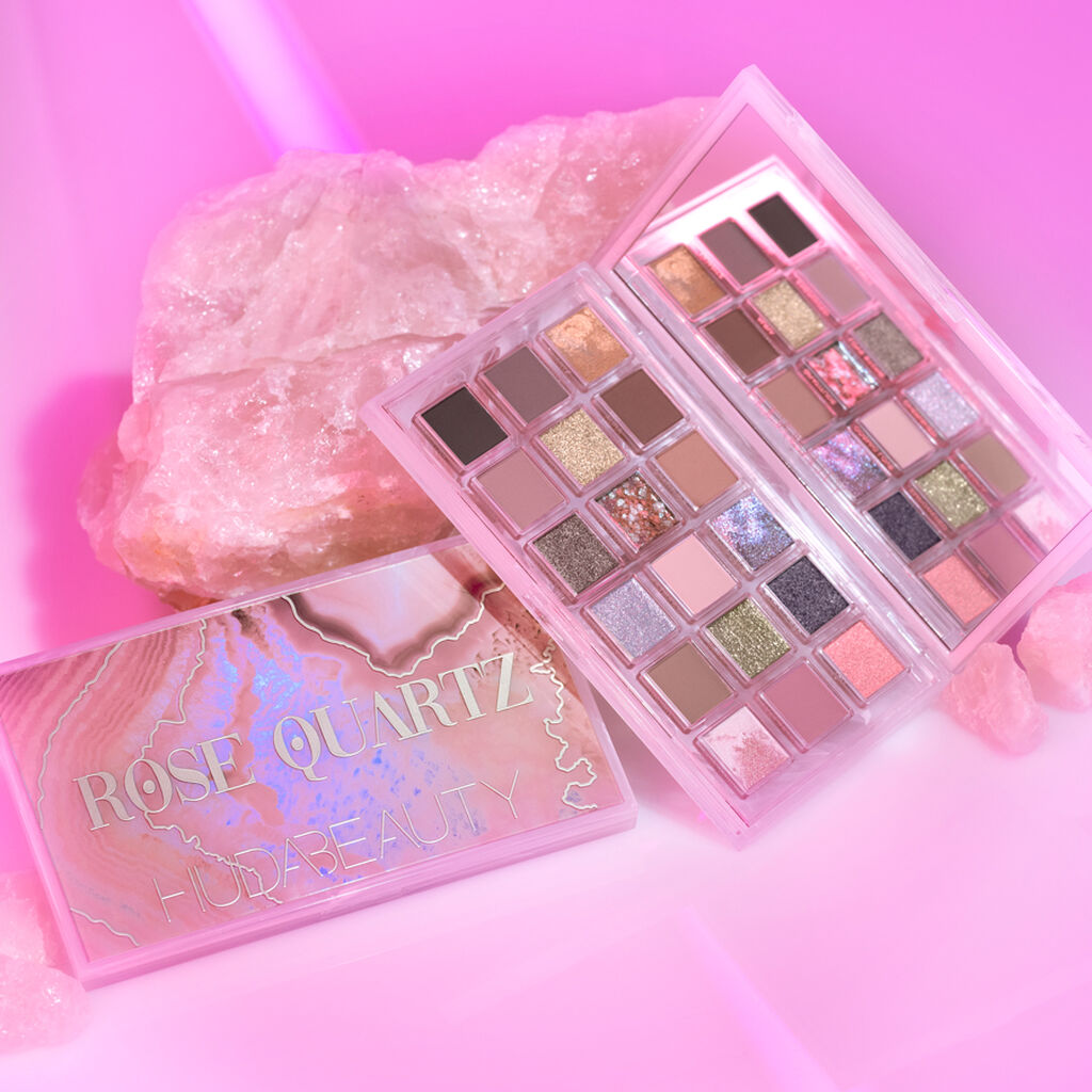 Paleta de sombras de ojos de cuarzo rosa