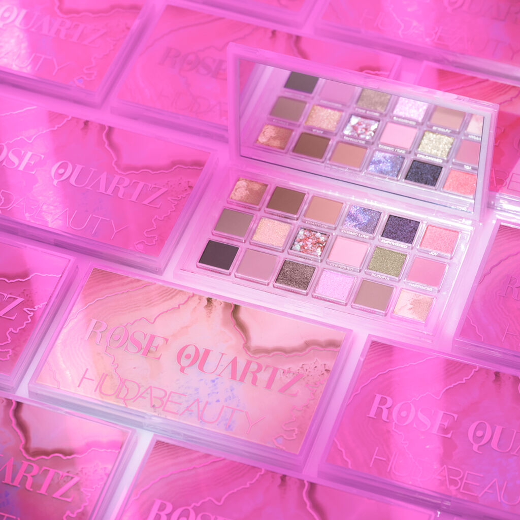 Paleta de sombras de ojos de cuarzo rosa