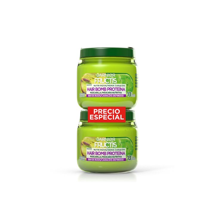 Garnier Fructis Mascarilla Capilar Nutri Rizos Hair Bomb Proteína Productos para pelo rizado