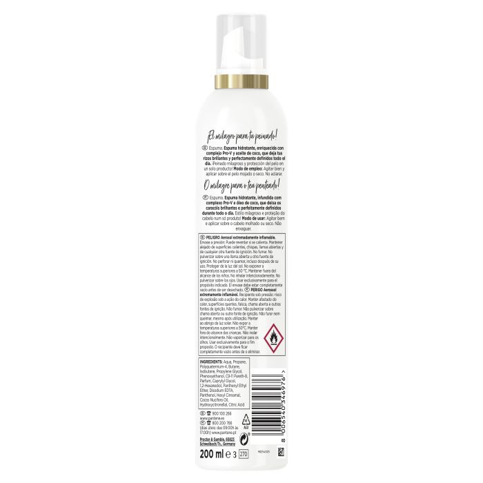Pantene Pro-V Espuma Nutritiva para Cabello Rizos Definidos Lacas y fijadores