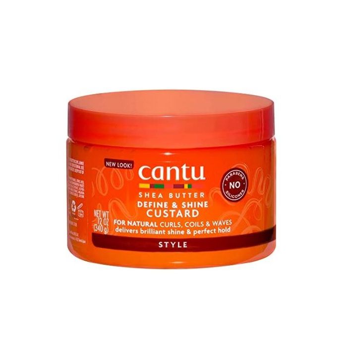 Cantu Shea Butter Natural Hair Define And Shine Custard Gel Fijador de Rizos Gominas y Geles Fijadores