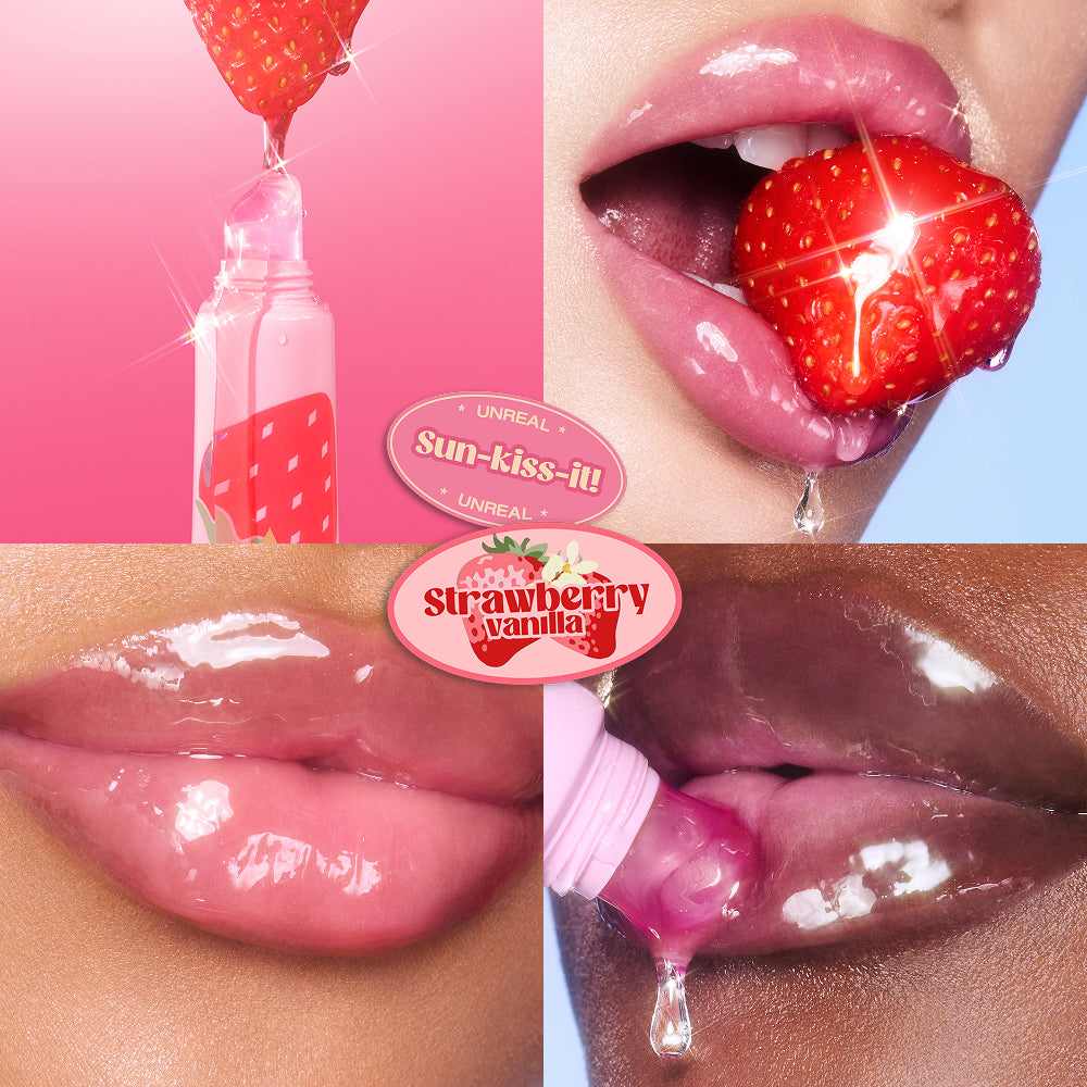 UNREAL LIP OIL VanillaStrawberry CloseUp