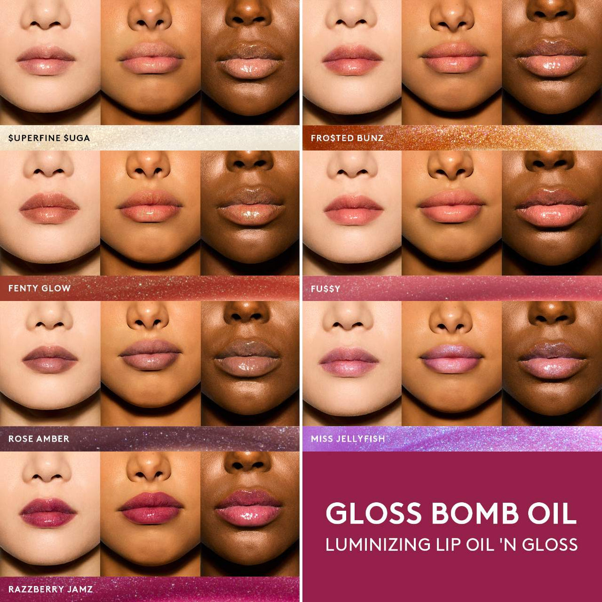 Fenty Beauty Gloss Bomb Oil Luminizing Lip Oil 'N Gloss — Rose Amber