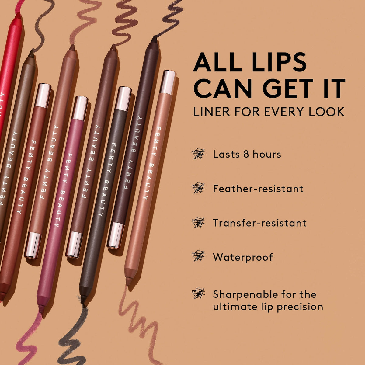 Fenty Beauty Trace'd Out Longwear Waterproof Pencil Lip Liner — Apri'Caught