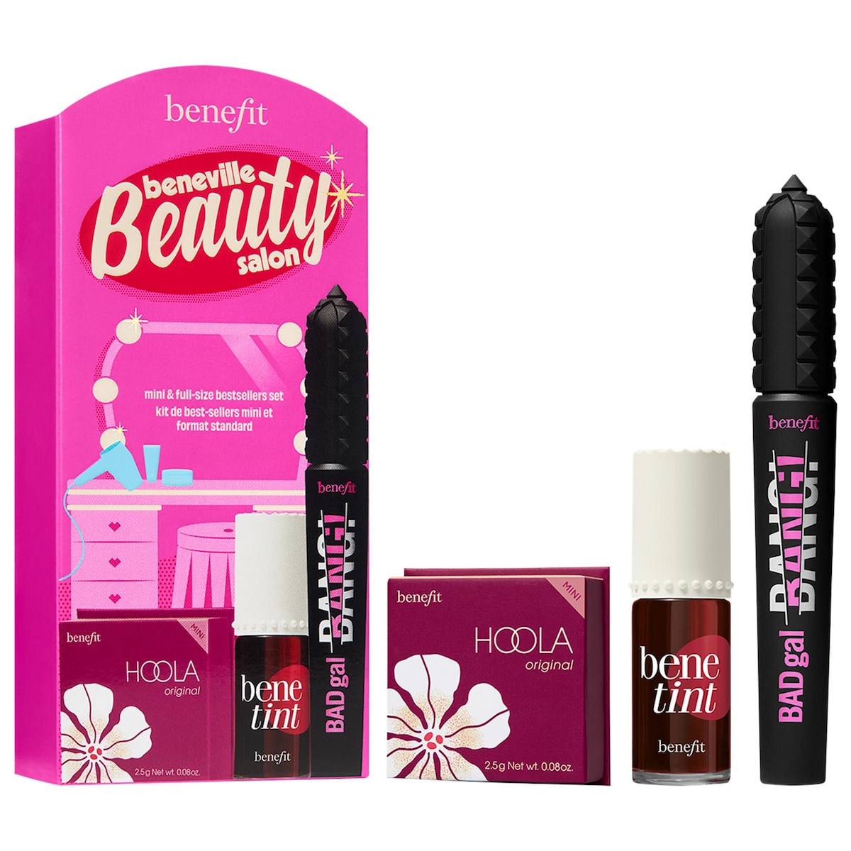 Benefit Cosmetics Beneville Beauty Salon Full-Size & Mini Bestsellers Gift Set — photo 1