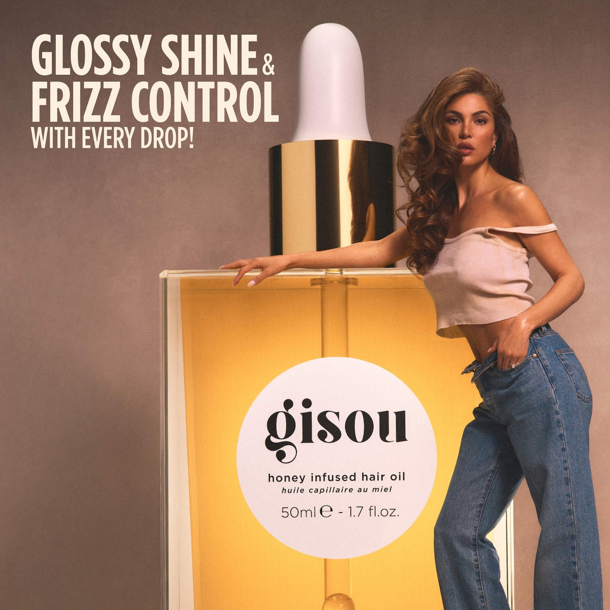 Gisou Mini Honey Infused Hair Oil in 0.7 oz/ 20 mL Image 2
