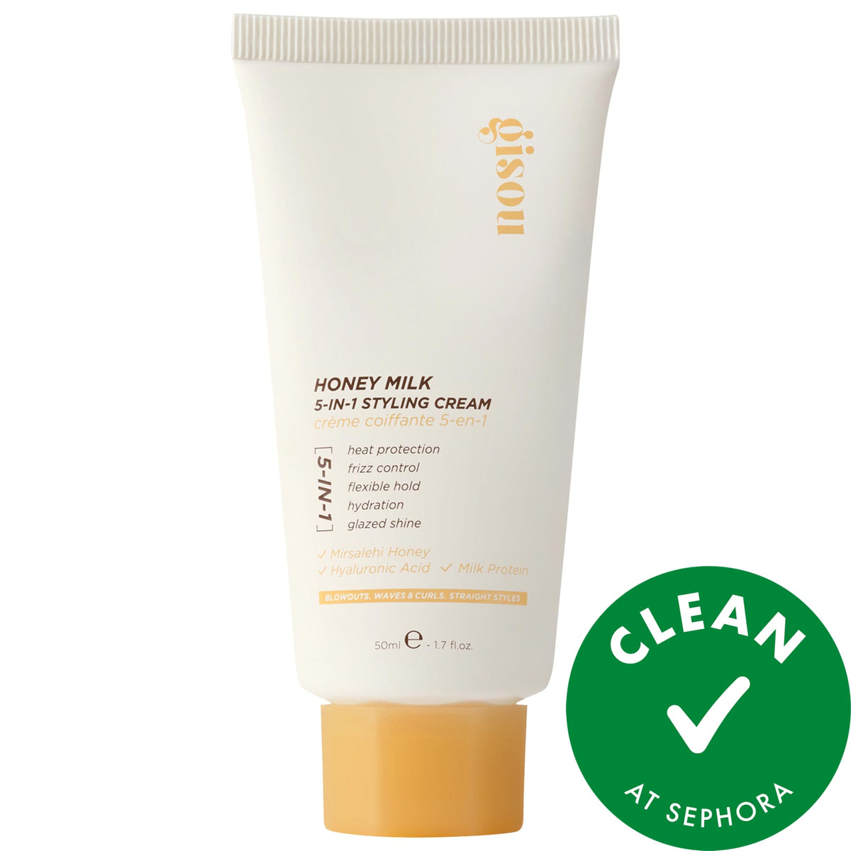 Gisou Honey Milk 5-in-1 Styling Cream in 1.69 oz/50ml