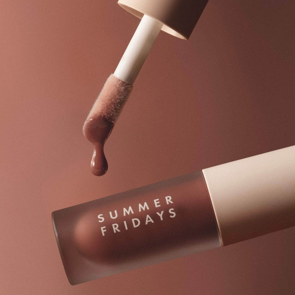 Summer Fridays Dream Lip Oil for Moisturizing Sheer Coverage in Warm Beige Image 2