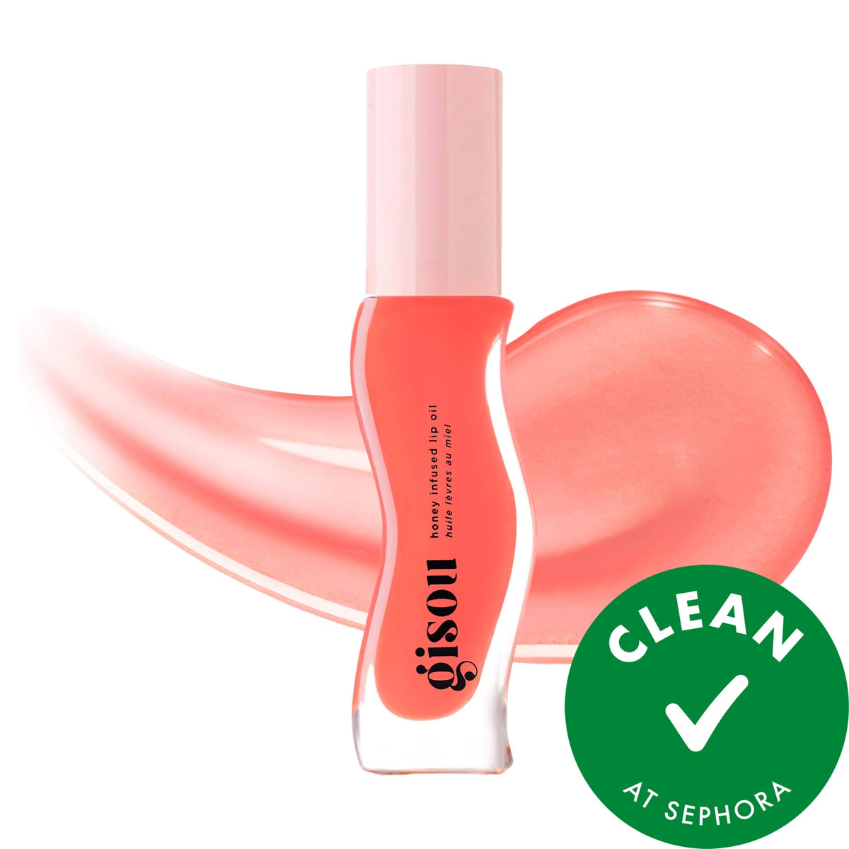 Gisou Honey Infused Hydrating Lip Oil in Bee-llini Peach 