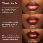 Summer Fridays Flushed Lip Stain 12HR Long-Lasting Lip Tint in Mocha - deep neutral brown Image 5