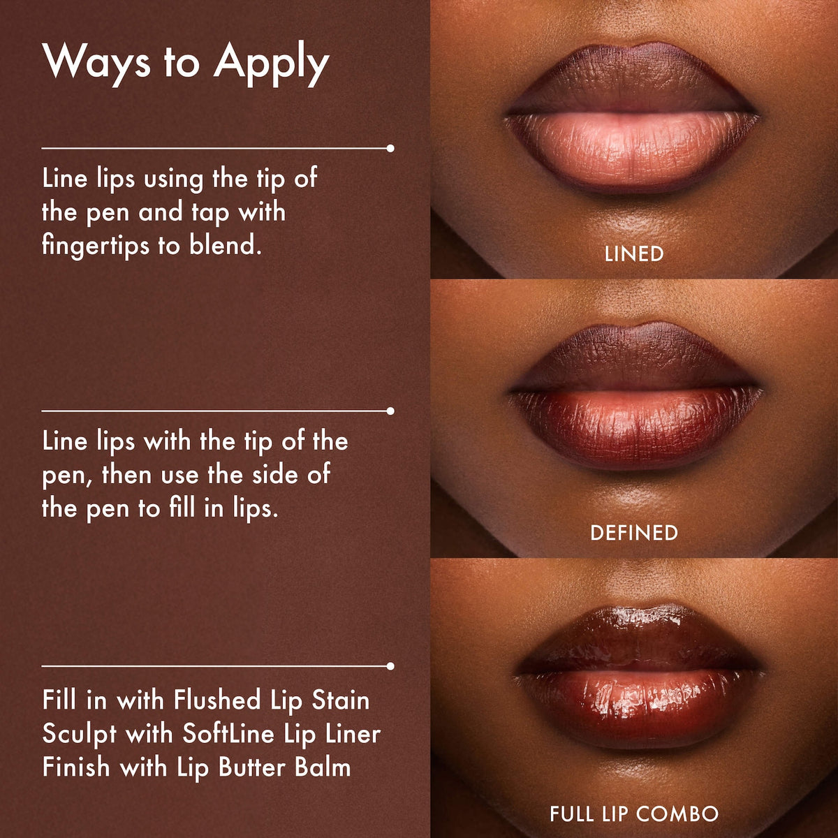 Summer Fridays Flushed Lip Stain 12HR Long-Lasting Lip Tint in Mocha - deep neutral brown Image 5