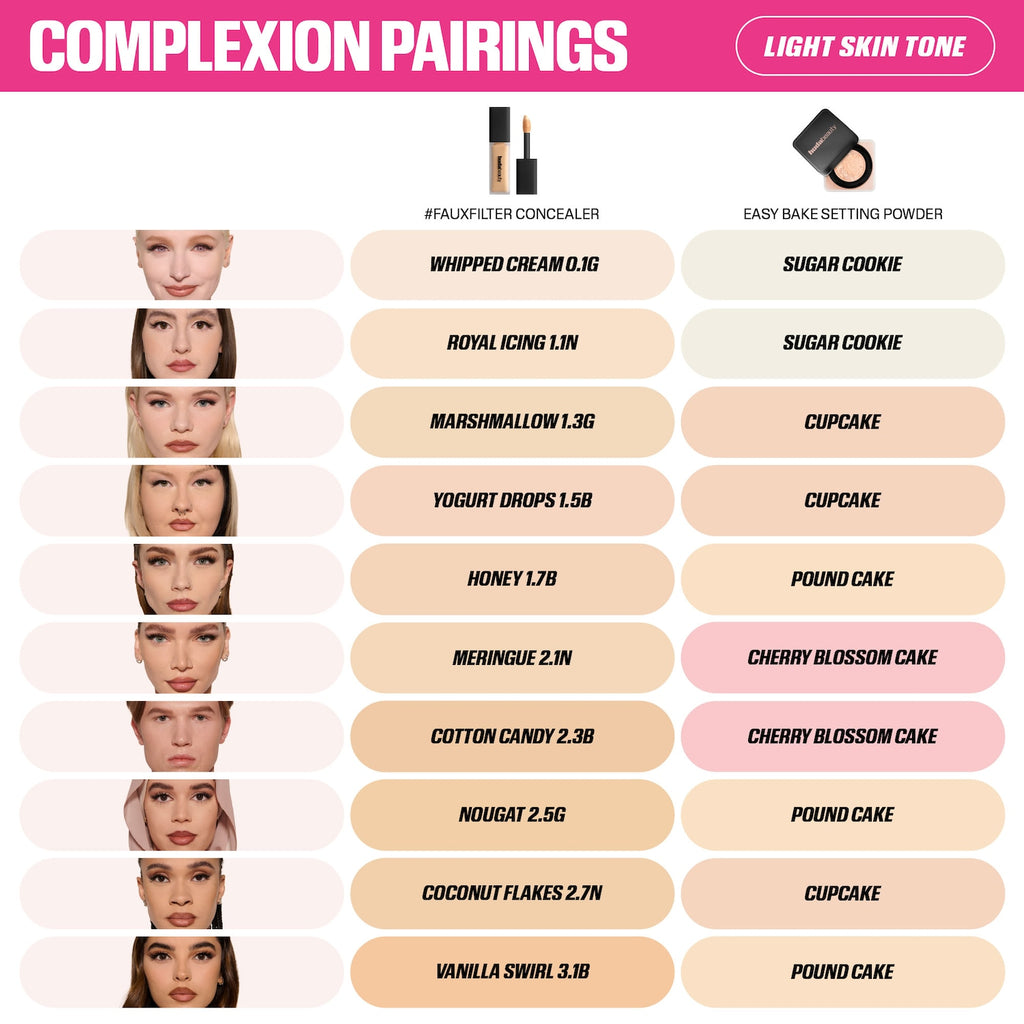HUDA BEAUTY #FauxFilter Matte Buildable Coverage Waterproof Concealer in Cotton Candy 2.3 Beige Image 11