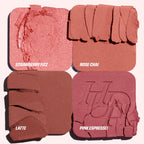 HUDA BEAUTY Blush Filter Blurring Blushlighters Palette in Strawberry Latte - Strawberry Fizz, Rose Chai, Latte, Pink Espresso Image 6