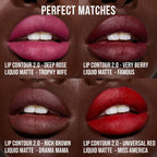 HUDA BEAUTY Lip Contour 2.0 Automatic Matte Lip Pencil in Very Berry Image 6