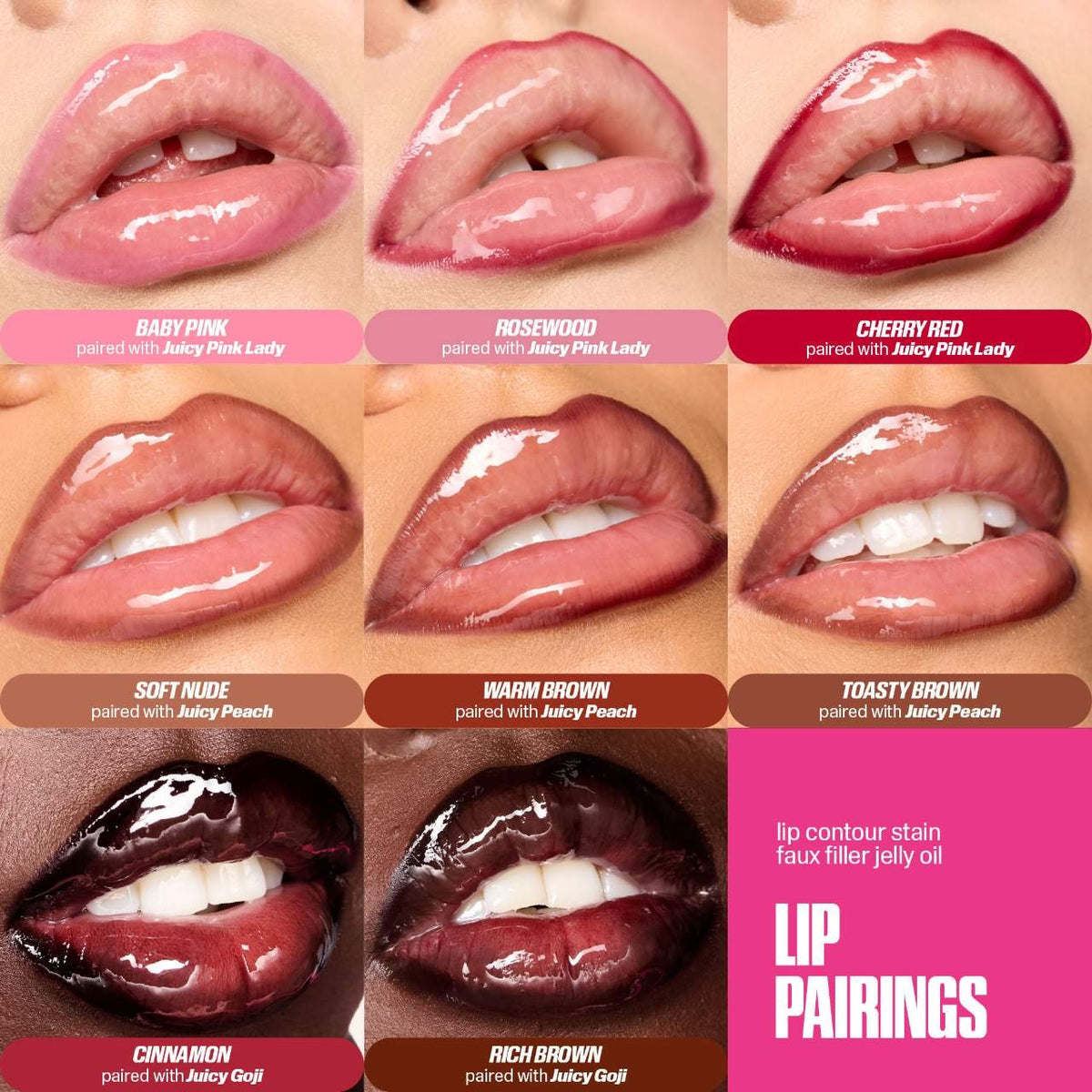 HUDA BEAUTY Faux Filler Ultra-Hydrating Tinted Jelly Lip Oil in Juicy Goji Image 7