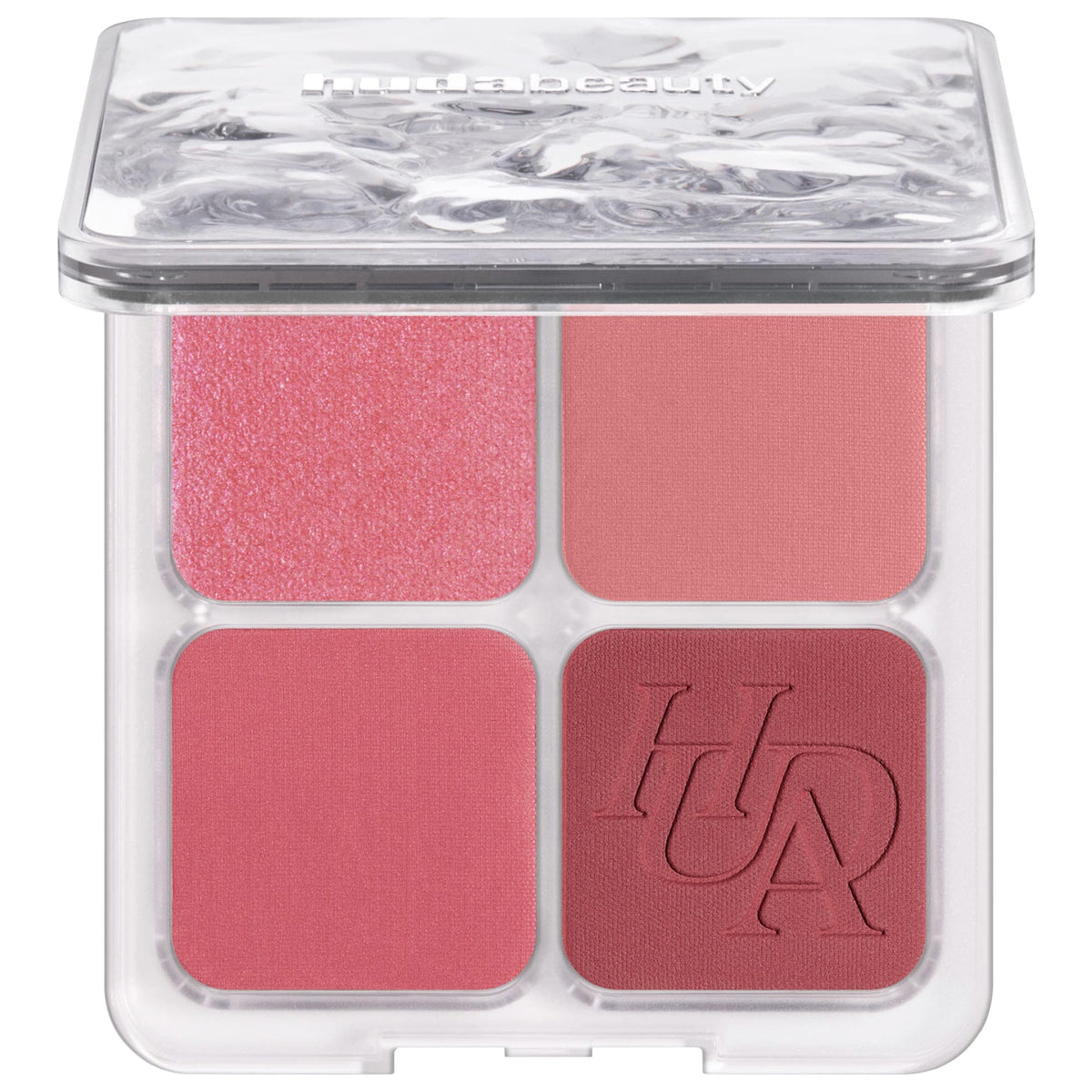 HUDA BEAUTY Blush Filter Blurring Blushlighters Palette in Rose Berry - Berry Fizz, Pink Velvet, Strawberry Cream, Bronze Berry