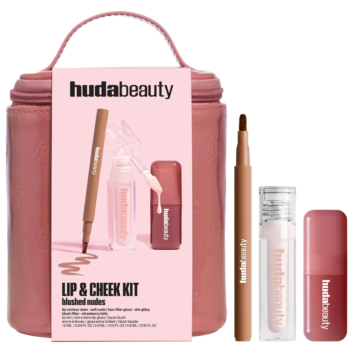 HUDA BEAUTY Blushed Nudes Lip & Cheek Kit — photo 1