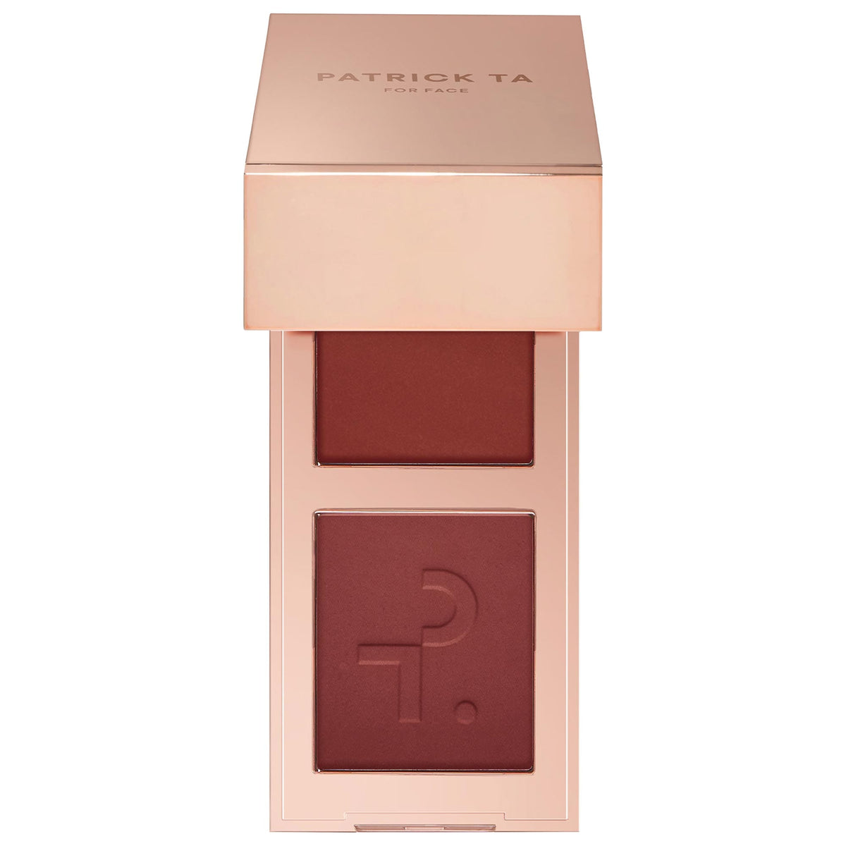 PATRICK TA - Mini Major Headlines Double-Take Crème & Powder Blush Duo She Knows Who She Is .05 OZ Powder .09 OZ/Creme 1.6 G Powder 2.6 G PATRICK TA Mini Major Headlines Double-Take Crème & Powder Blush Duo