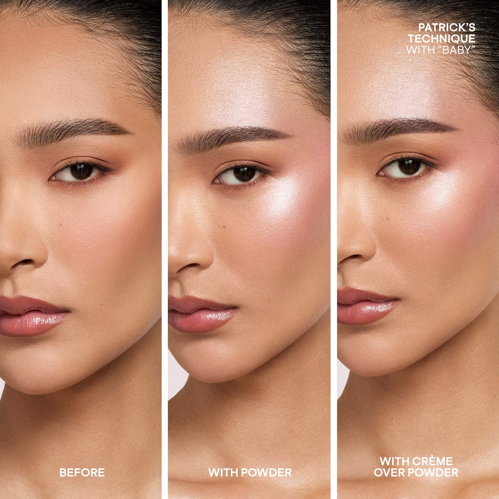 PATRICK TA Major Glow Creme & Powder Light Reflecting Translucent Highlighter Duo — Baby