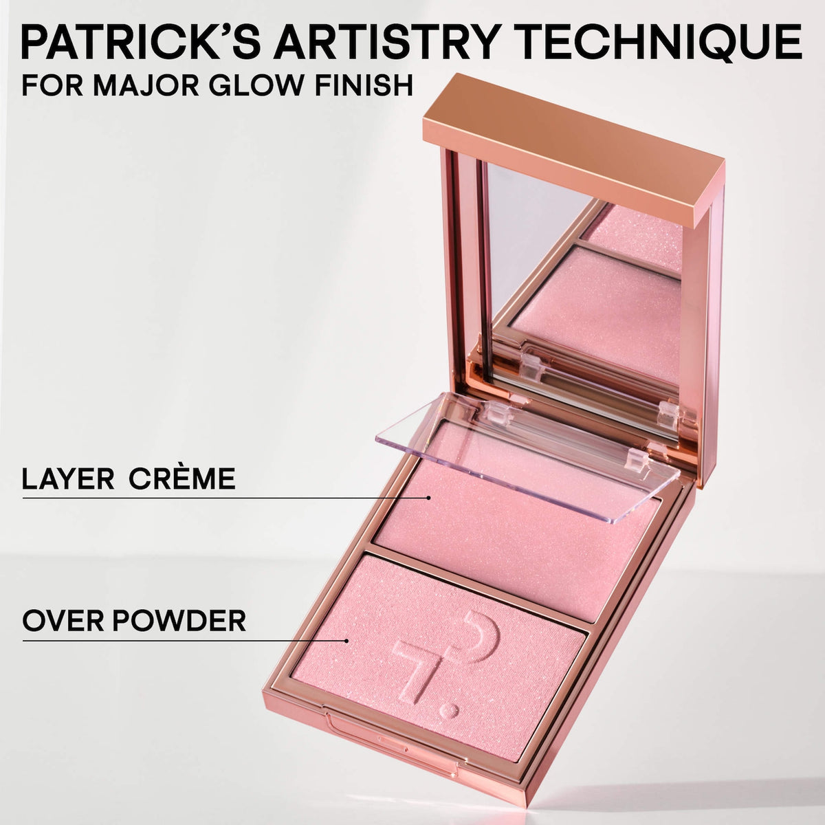PATRICK TA Major Glow Creme & Powder Light Reflecting Translucent Highlighter Duo — Baby