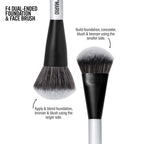 MAKEUP BY MARIO F4 Dual-Ended Foundation and Face Brush