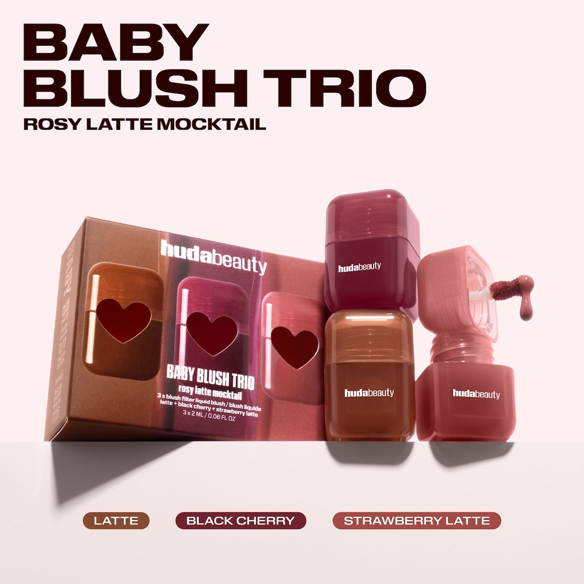 HUDA BEAUTY Mini Blush Mocktail Trio Gift Set — photo 3