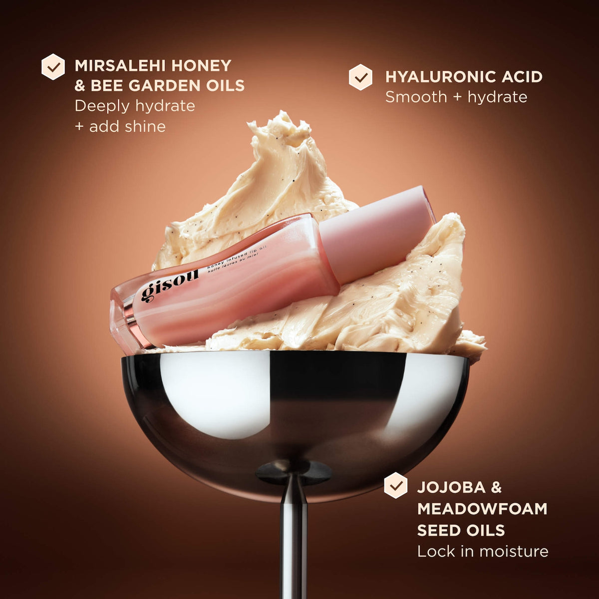 Gisou Honey Infused Hydrating Lip Oil — Vanilla Glaze