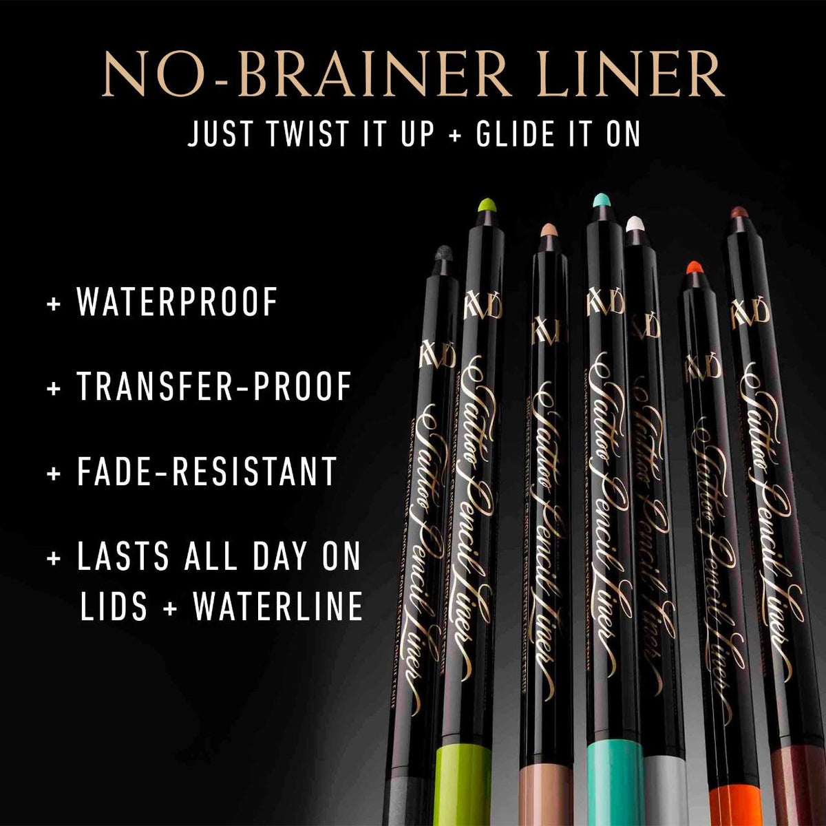 KVD Beauty Tattoo Pencil Liner Waterproof Long-Wear Gel Eyeliner - Trooper Black - image 6