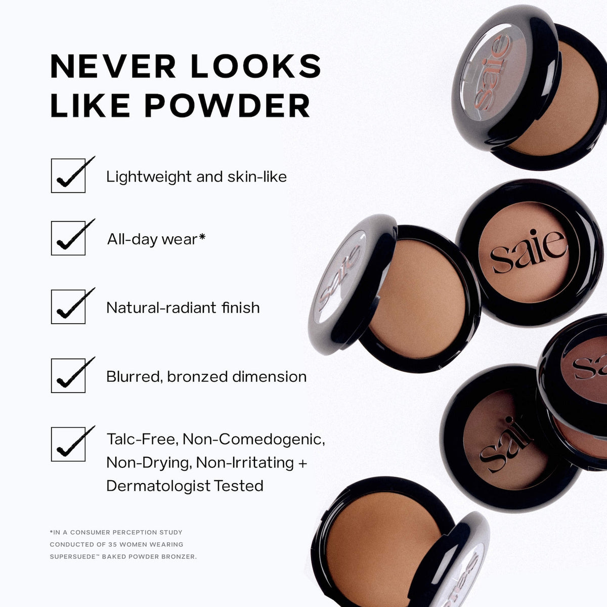 Saie SuperSuede Radiant Baked Bronzer - shared product details