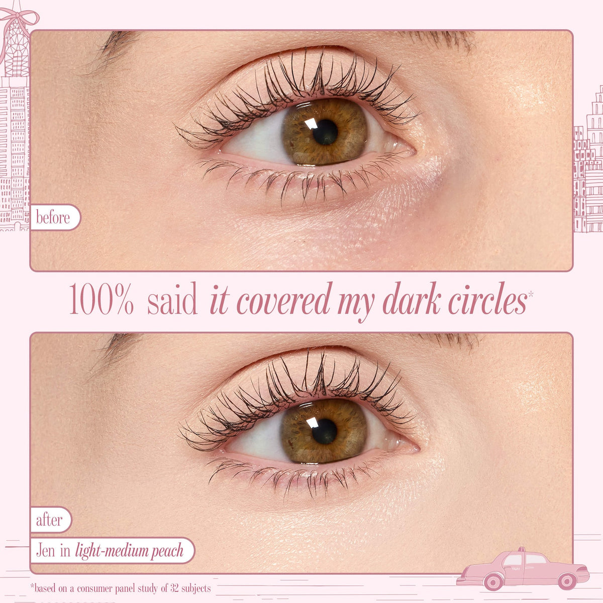 Tarte Face Card Never Declines CC Undereye Corrector & Brush - Light-medium peach - image 2