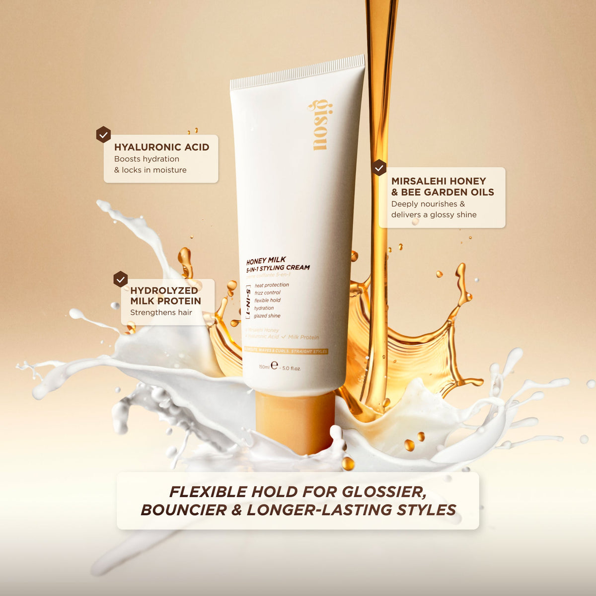 Gisou Honey Milk 5-in-1 Styling Cream - 50ml - image 2